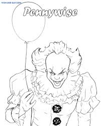 Search through 52635 colorings, dot to dots, tutorials and silhouettes. Pennywise Coloring Pages 100 Printable Coloring Pages