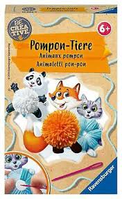 Eulen basteln vorlage pompoms basteln herbstbasteln kinder pompon tiere pom pom handwerk creative ideen kreativ hobby kreatives gestalten day 16: Ravensburger Bastelset Bastel Set Be Creativ Pompomtiere Pom Pom Tiere 18063 Ne Eur 6 79 Picclick De