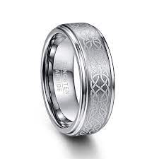 Brushed Tungsten Carbide Celtic Knot Ring Tungsten Mens Rings Tungsten Carbide Wedding Rings Tungsten Carbide Wedding Bands