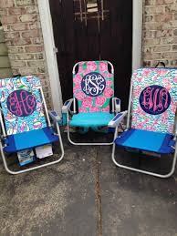 Lilly Pulitzer Monogrammed Beach Chair By Theswampprincess On Etsy 80 00 Beach Monogram Monogram Lilly Pulitzer Inspired