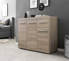 Kommode sonoma eiche kommoden sideboards m 246 bel. Kommode Sideboard Mit 3 Turen Und 1 Schublade Korpus Und Fronten In Sonoma Eiche Melamin Dekor Sonoma Melamin Dekor Wilmes Emob