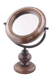 Wholesale Round Table Mirror With Mango Wood Stand Bulk Buy 13 2 Mirror With Handmade Antique Look Wooden Stand Home Tab Mirror Table Wood Mirror Mirror