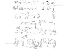 This list contains words used in the english language to represent the noises and vocalizations of particular animals, especially noises used by animals for communication. Animals 2 Dwg Free Cad Blocks Download