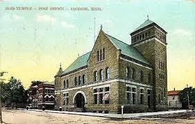 Jackson Michigan Mi 1907 Elks Temple Post Office Antique Vintage Postcard Moodys Vintage Postcards Jackson Michigan Vintage Michigan Michigan City