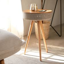 This Stylish Side Table Doubles As A Phone Charger And A Bluetooth Speaker Speaker Table Side Table Stylish Side Table