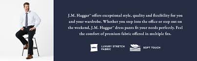 Jm Haggar Mens Big And Tall B T Expandable Waist Classic Fit Pleat Front Pant