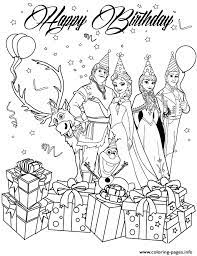 Color pictures of piñatas, birthday cakes, balloons, presents and more! Frozen Characters Happy Birthday Wish Colouring Page Coloring Pages Printable