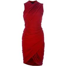 Alexander Wang Asymmetric Draped Dress 760 Found On Polyvore Designer Cocktail Dress Draped Dress Red Cocktail Dress
