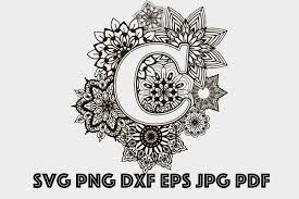 Download Letter C Mandala Svg Monogram Alphabet Svg Mandala Letter 818977 Cut Files Design Bundles