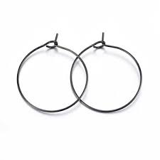 Maybe you would like to learn more about one of these? 25mm 304 Black Gunmetal Stainless Steel Earring Beading Hoops Hoops C