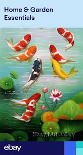 Art Wall Modern Home Decor Print Abstract Oil Painting Feng Shui Fish Koi Canvas Koi Painting Gold Fish Painting Fish Art