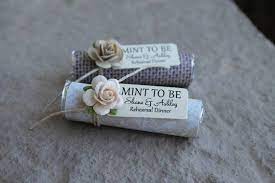 Giving out prizes to winning groups or individuals helps bring out the competitiveness of guests. Rehearsal Dinner Favors Personalized Mints Burlap And Lace Etsy Rehearsal Dinner Favors Rehearsal Dinner Centerpieces Mint Wedding Favors