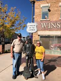 Winslow, AZ. We had some live entertainment...I talked with him a bit but  didn't catch his name.