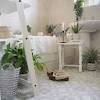 Since they come in large sizes, you can install sheet flooring with few to zero seams in a regular bathroom. 1