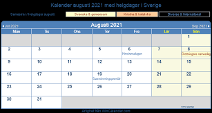 Skriv ut kalender for hvilket som helst ar eller maneder. Kalender For Utskrift Augusti 2021