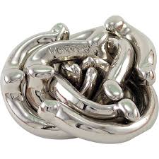 Take the puzzle apart, then return it to original. Cast Vortex Hanayama Metal Puzzles Puzzle Master Inc