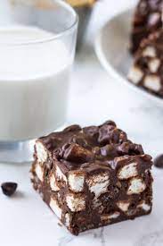 No Bake Rocky Road Bars Recipe Recipes With Marshmallows Mini Marshmallows Recipes Easy Dessert Recipes Chocolate