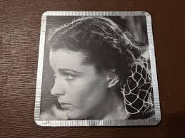 Set 4 Black & White Coasters Scarlett O'hara Ashley Wilkes Gerald O'hara  Tara Gone With the Wind GWTW 23