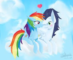 I soarindash after rainbowdash was accepted in wonderbolt academy, soarin decided to help train rd in becoming the best. 796267 Related Images Derpibooru