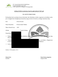 Pekerja tetap analisis kinerja bank primer bukan tenaga kerja pasar pihak kelebihan dana biaya komitmen. Surat Pengangkatan Karyawan Tetap