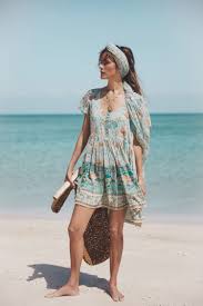 Spell The Gypsy Collective Seashell Mini Dress Seafoam Garmentory