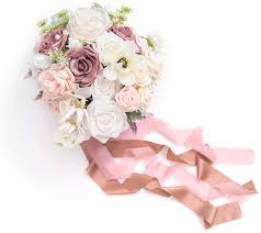 Maybe you would like to learn more about one of these? Buy Ling S Moment 11 Inch Dusty Rose Artificial Flowers Wedding Bouquets For Bride Bridal Bouquet For Wedding Ceremony Anniversary Bridal Shower Party And French Rustic Vintage Wedding Online In Turkey B08bycgdp5