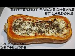 Butternut Farcie Chevre Et Lardons Youtube Butternut Butternut Farcie Recette Butternut