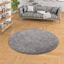 Teppich rund santa fe grau 97 eben, glatt, einfarbig grau und silbertönen rund 200 cm. Luxus Hochflor Langflor Teppich Milano Grau Rund