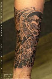 Koi Fish Tattoo Half Sleeve Tattoos Koi Fish Koi Fish Tattoo Forearm Half Sleeve Tattoos Black
