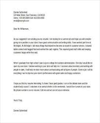 A job application letter is the first step to initiate the job application process. Summer Job Cover Letter 9 Free Word Pdf Format Download Free Premium Templates