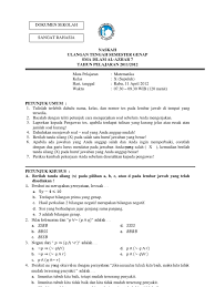 Outline praktek desain grafis 2014. Mid Semester Genap Matematika Sma