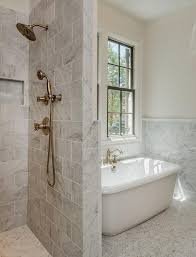This stunning bath was designed in to a small galley type of bath, only 5 ft wide and 12 ft long. 39 Galley Bathroom Layout Ideas To Consider Bathroom Remodel Shower Bathroom Remodel Master Grey Marble Bathroom