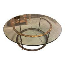 Glass coffee table vintage price ($) any price under $250 $250 to $750 $750 to $1,500 over $1,500 custom. Spanish Round Glass Top Antique Brass Base Coffee Table Design Plus Gallery