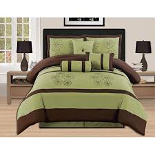 Free shipping on prime eligible orders. 7 Pieces Luxury Embroidery King Sage Brown Comforter Set Bed In A Bag Oversize Bedding Hs16 Walmart Com Walmart Com