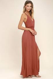 Lost In Paradise Rusty Rose Maxi Dress Rose Maxi Dress Maxi Dress Wedding Rust Dress