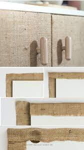 jut kumas dolap kaplama diy hessian cabinet doors bohem mobilya fikirler kumas