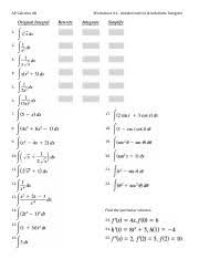 The ap calculus ab exam has two sections: Ab 4 1 More Practice 2018 Pdf Ap Calculus Ab Worksheet 4 1 Antiderivatives Indefinite Integrals 1 2 3 4 5 6 7 17 8 18 9 19 10 20 11 21 12 22 13 14 15 Course Hero