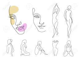 Maybe you would like to learn more about one of these? Line Art Woman Silhouette Vector Set Female Faces And Different Figure Poses In Modern Simple Linear Style Girl Body Posture Design Beauty And Fashion Collection Concept Lizenzfrei Nutzbare Vektorgrafiken Clip Arts Illustrationen