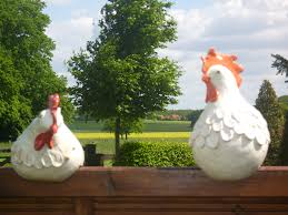 2 Huhner Auf Der Stange Huhner Kunst