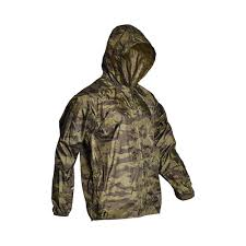 Hunting Lightweight and Waterproof Jacket - 100 Camo Green - Khaki -  Solognac - Decathlon