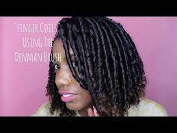 Finger Coils Using A Denman Brush Coiling Natural Hair Natural Hair Styles Hair Hacks