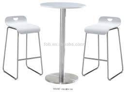 Modern White High Bar Stools And Table Pub Chair View Bar Stools And Table Foh Product Details From Guangzhou Mega Import And Export Co Ltd On Alibaba Com Bar Table And Stools