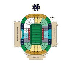 Football Seating Chart Notre Dame Fighting Irish