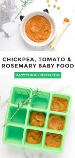 Chickpea Roasted Tomato Rosemary Baby Food Puree Recipe Pureed Food Recipes Baby Puree Recipes Baby Food Recipes