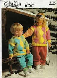 Child S Harlequin Diamond Sweater Peter Pan P789 Knitting Pattern 10 Ply Yarn Wendy Knitting Patterns Knitting Pattern
