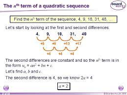 A recursive equation for the original quadratic sequence is then easy. Ks 4 Mathematics A 7 Sequences 1 Of