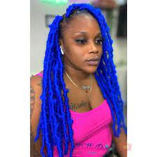 Butterfly locs are simply another variant of faux locs that are braided using wavy hair. Blue Butterfly Locs Video Hair Styles Faux Locs Hairstyles Locs Hairstyles