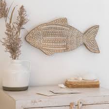Decoracion De Pared De Pez En Mango Esculpido 50x24 Maisons Du Monde Balik