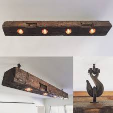 Just Finished This Barn Beam Light Fixture Barn Beam Lighting Rustic Light Fixtures Barn Beams