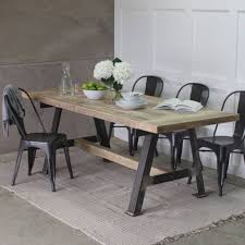 A Game Reclaimed Wood Dining Table With Steel A Frame In 2021 Reclaimed Wood Dining Table Wood Dining Table Industrial Dining Table